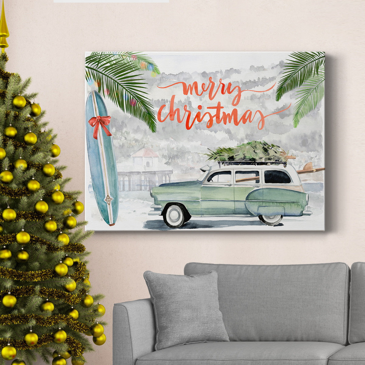 So Cali Christmas - Premium Gallery Wrapped Canvas  - Ready to Hang