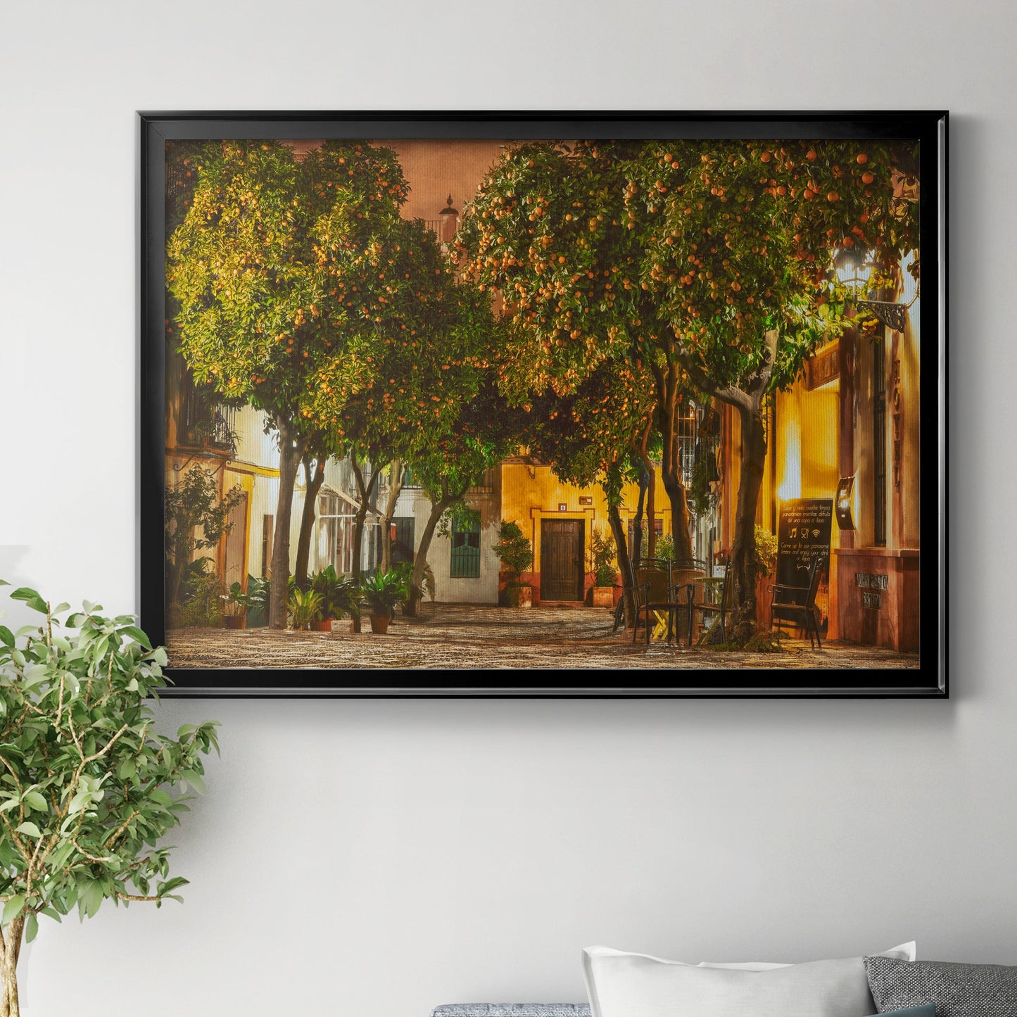 Night in Sevilla - Modern Framed Canvas Print