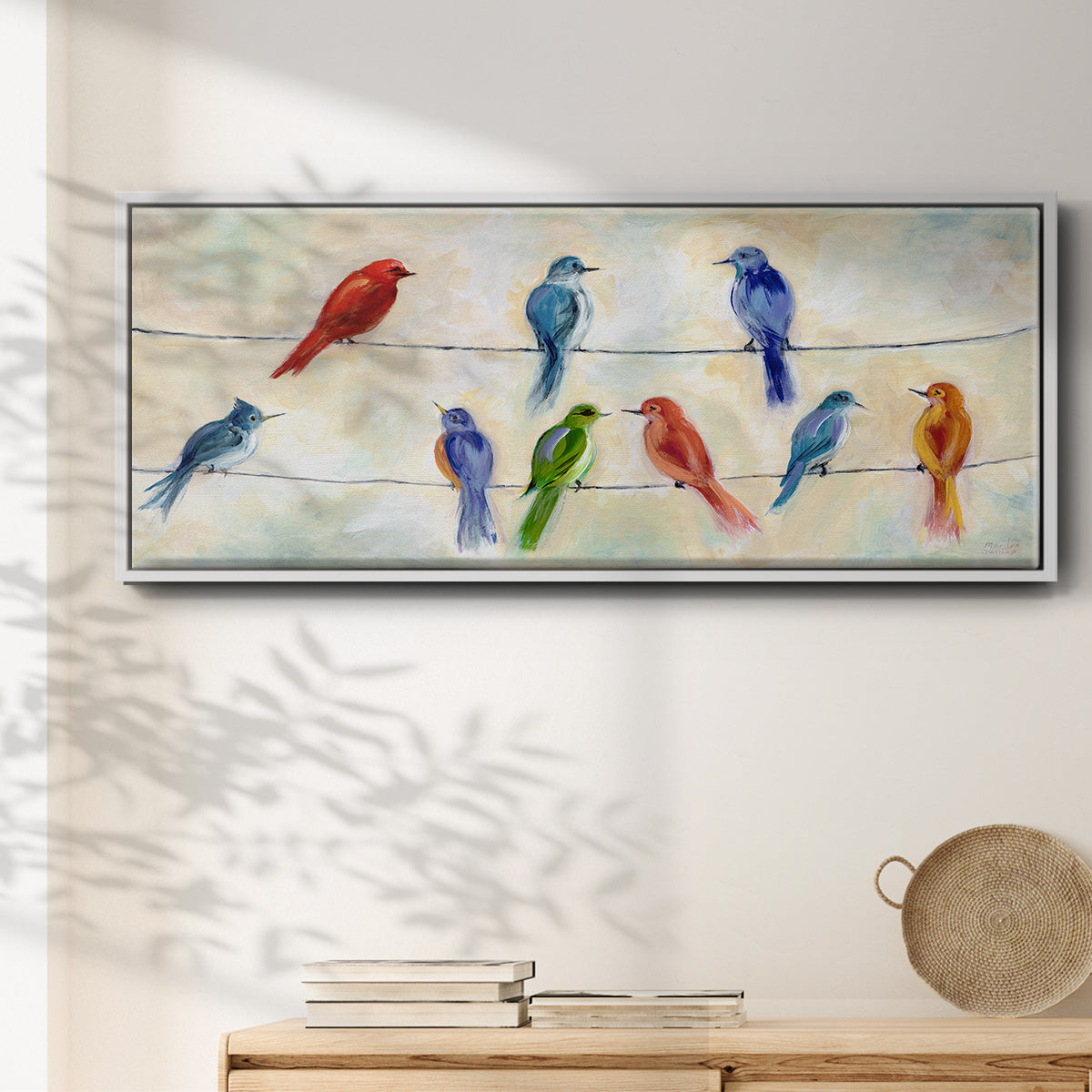 Chatter - Floater Framed Canvas Print