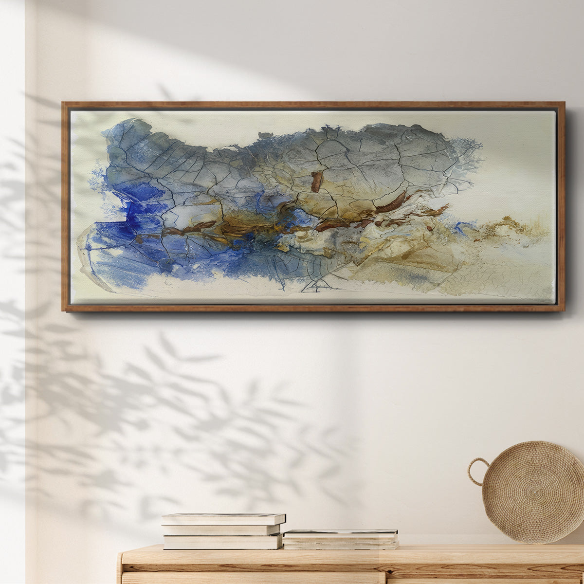 Golden Cleft I  - Floater Framed Canvas Print