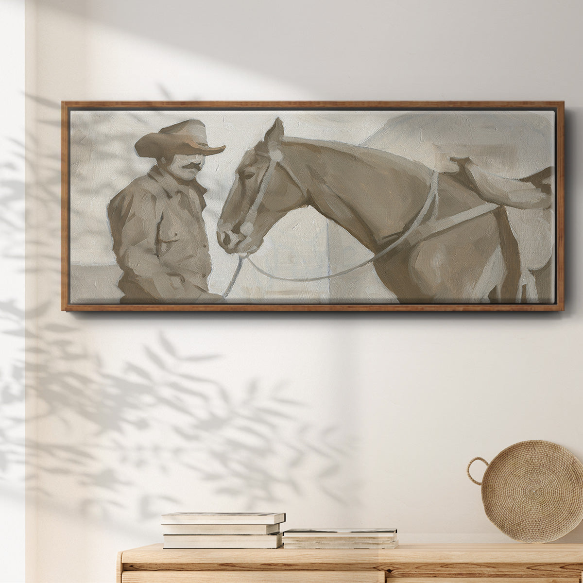 Work Friends II - Floater Framed Canvas Print