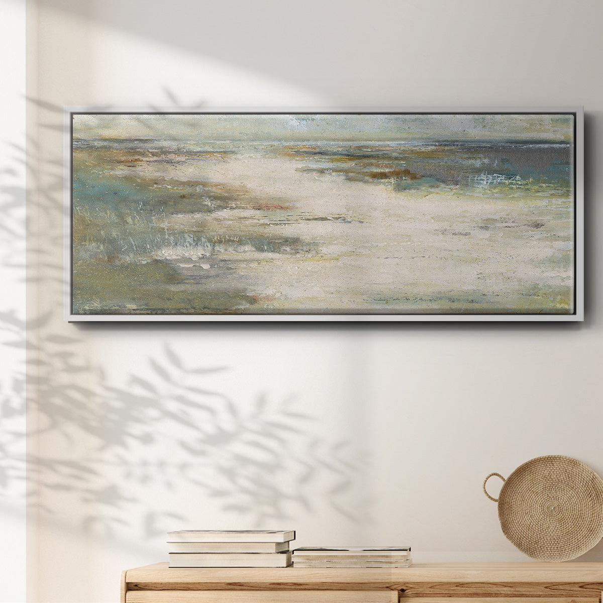 Misty Coast - Floater Framed Canvas Print
