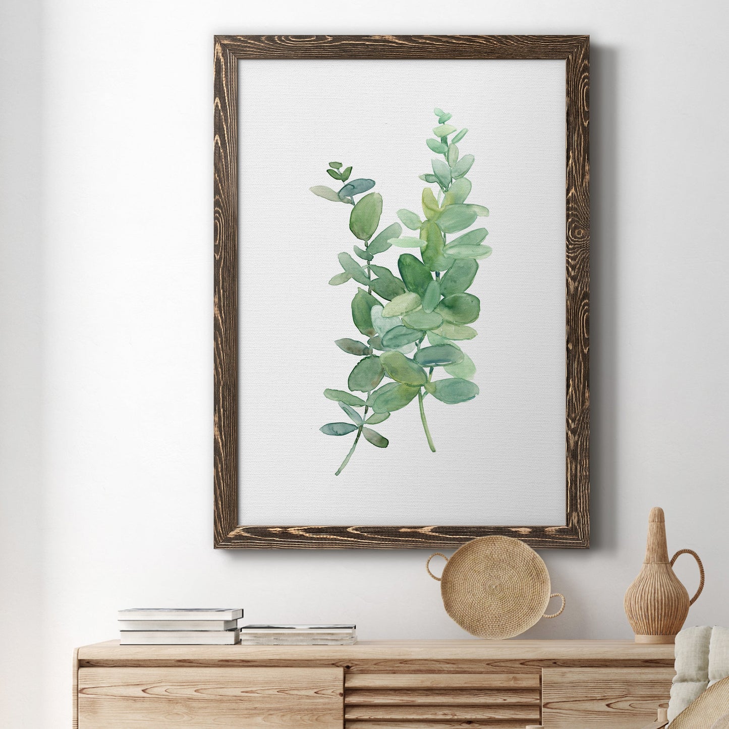 Eucalyptus I - Premium Canvas Framed in Barnwood - Ready to Hang