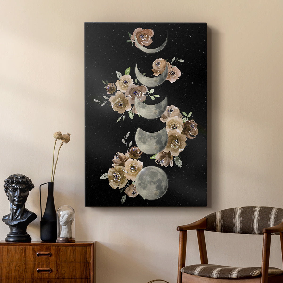 Bohemian Lunar Phases - Canvas Art Print