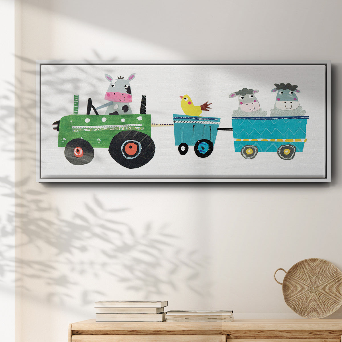 Cute Farm - Floater Framed Canvas Print