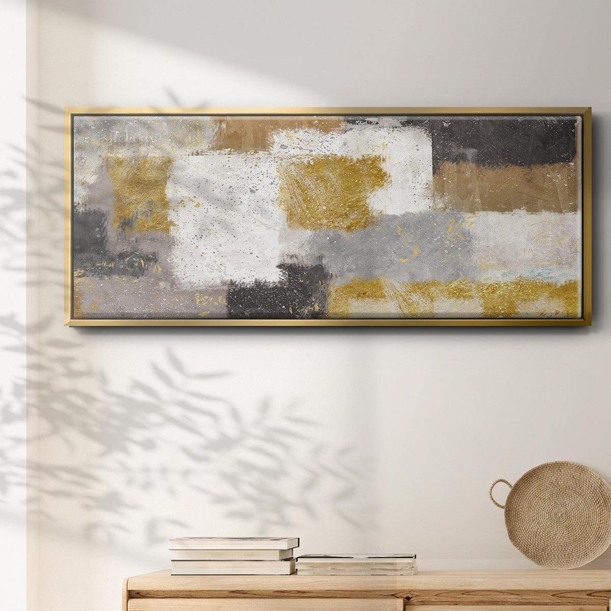 Neutrelle - Floater Framed Canvas Print