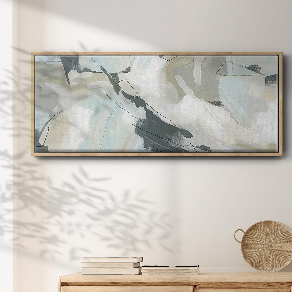 Shadow Cycle V - Floater Framed Canvas Print