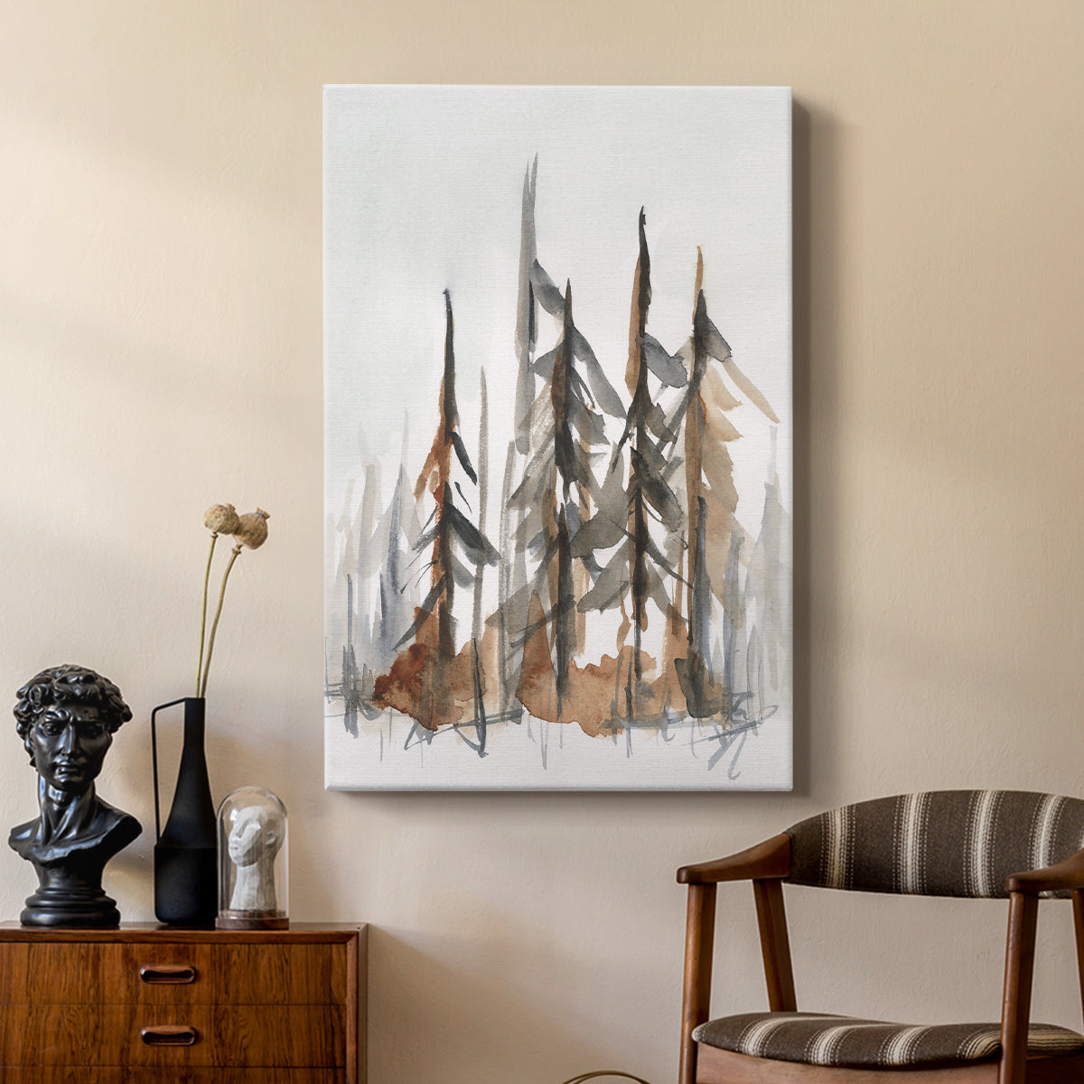 Rustic Evergreens I - Canvas Art Print