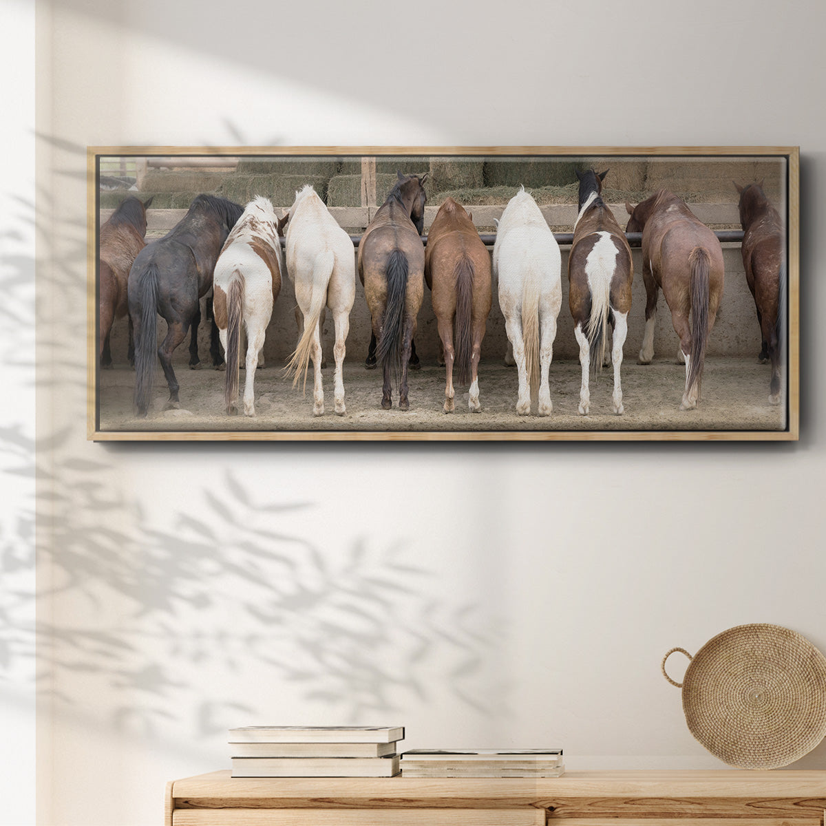 Haystack Happy - Floater Framed Canvas Print