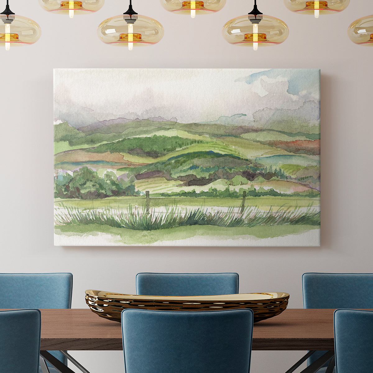 Bennachie Rain I - Canvas Art Print