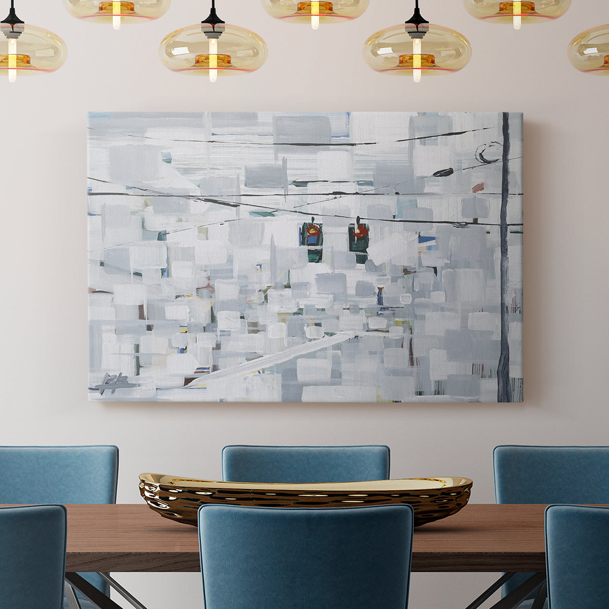Stop on White - Canvas Art Print