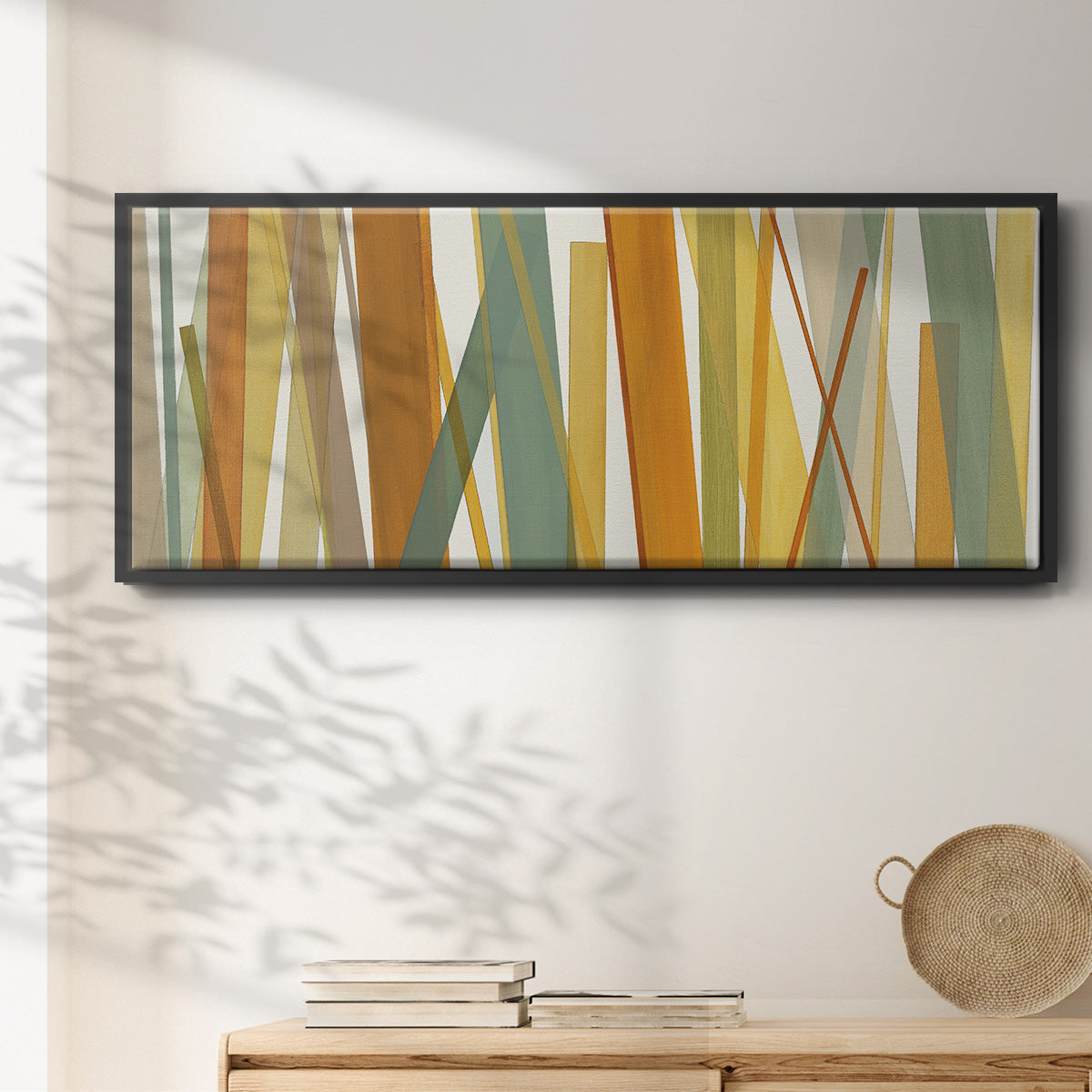 Colorful Lines - Floater Framed Canvas Print