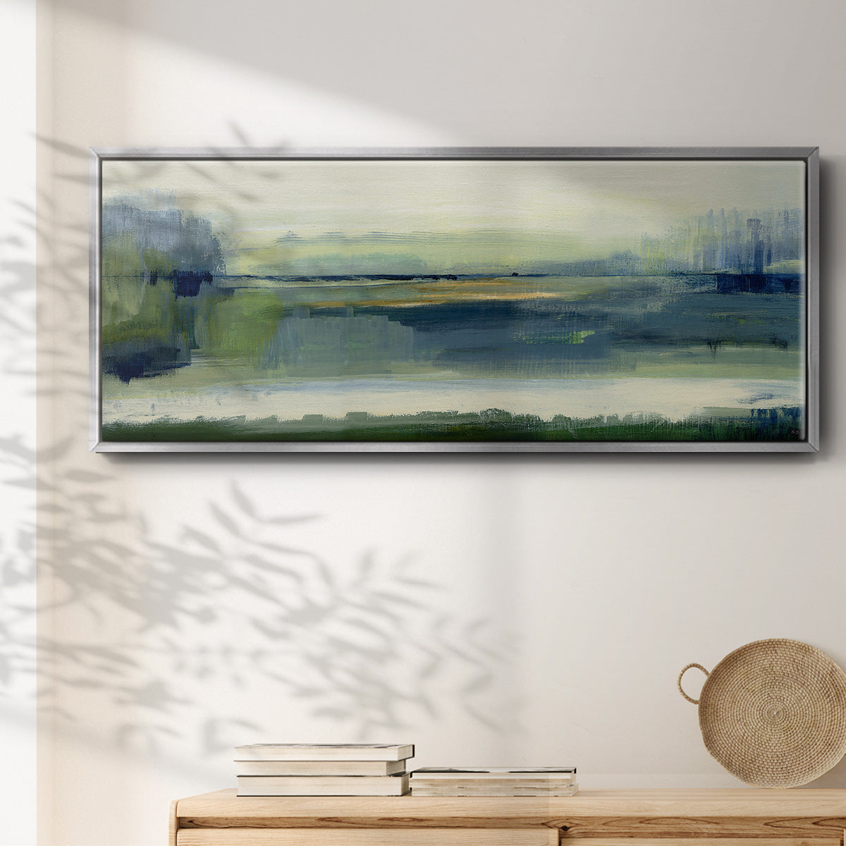 Glistening Meadow - Floater Framed Canvas Print