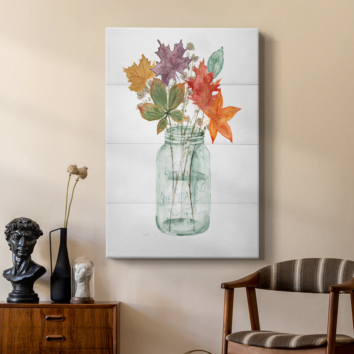 Harvest Home Leaves I - Canvas Art Print