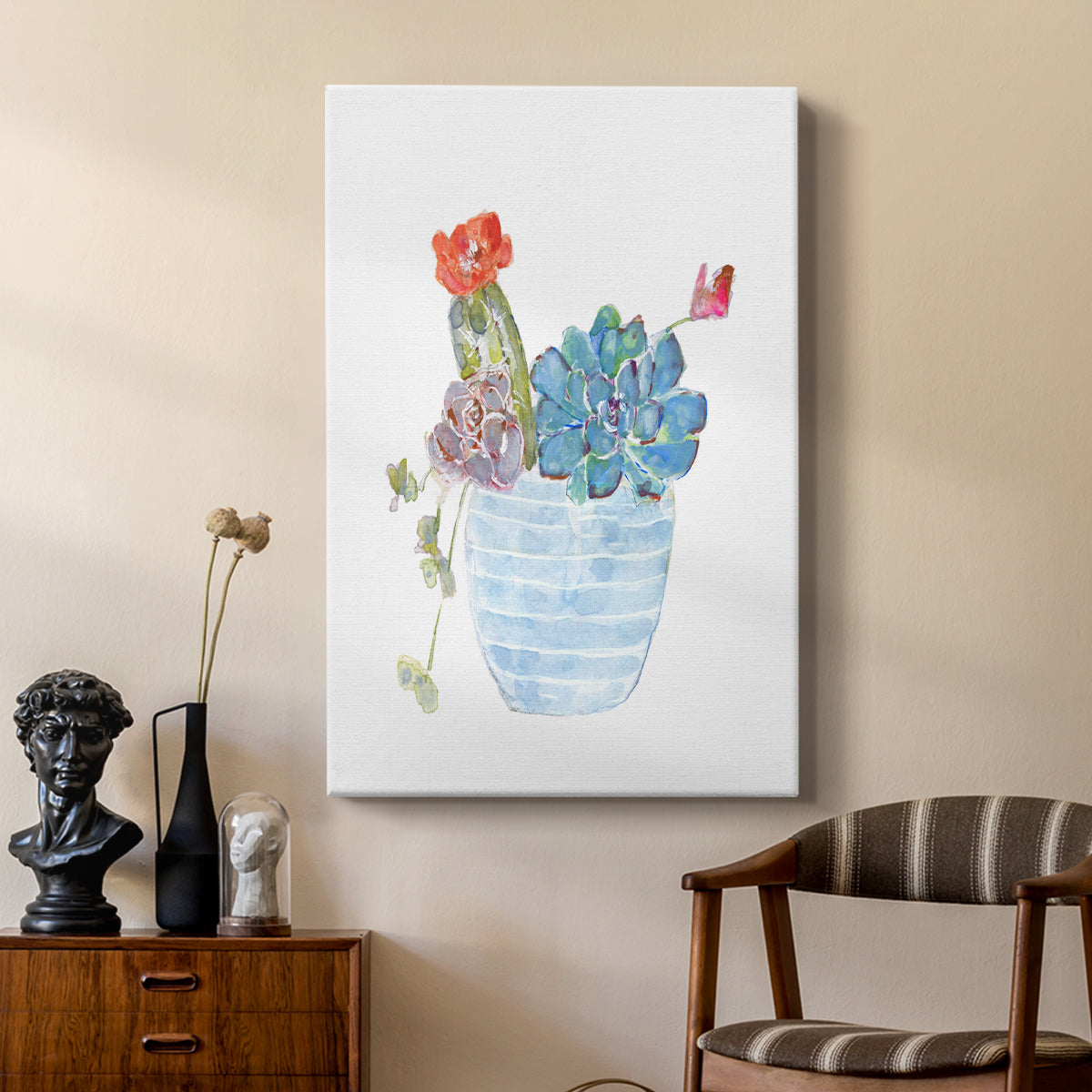 Cactus and Succulent Blooms I - Canvas Art Print