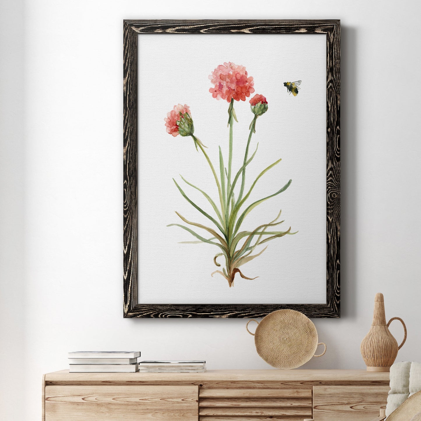 Wildflower Botanical III - Barnwood Framed Canvas Print