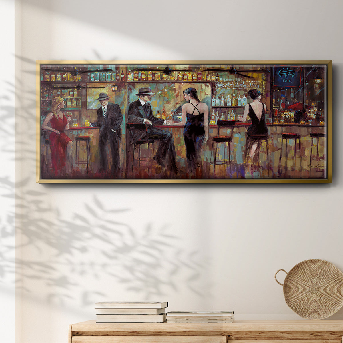 Happy Hour - Floater Framed Canvas Print