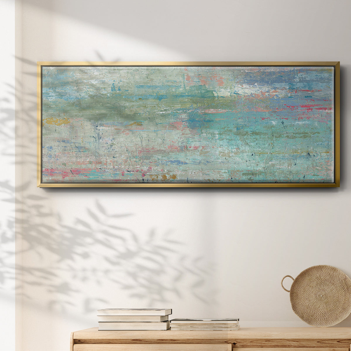 Pastel Watergarden - Floater Framed Canvas Print