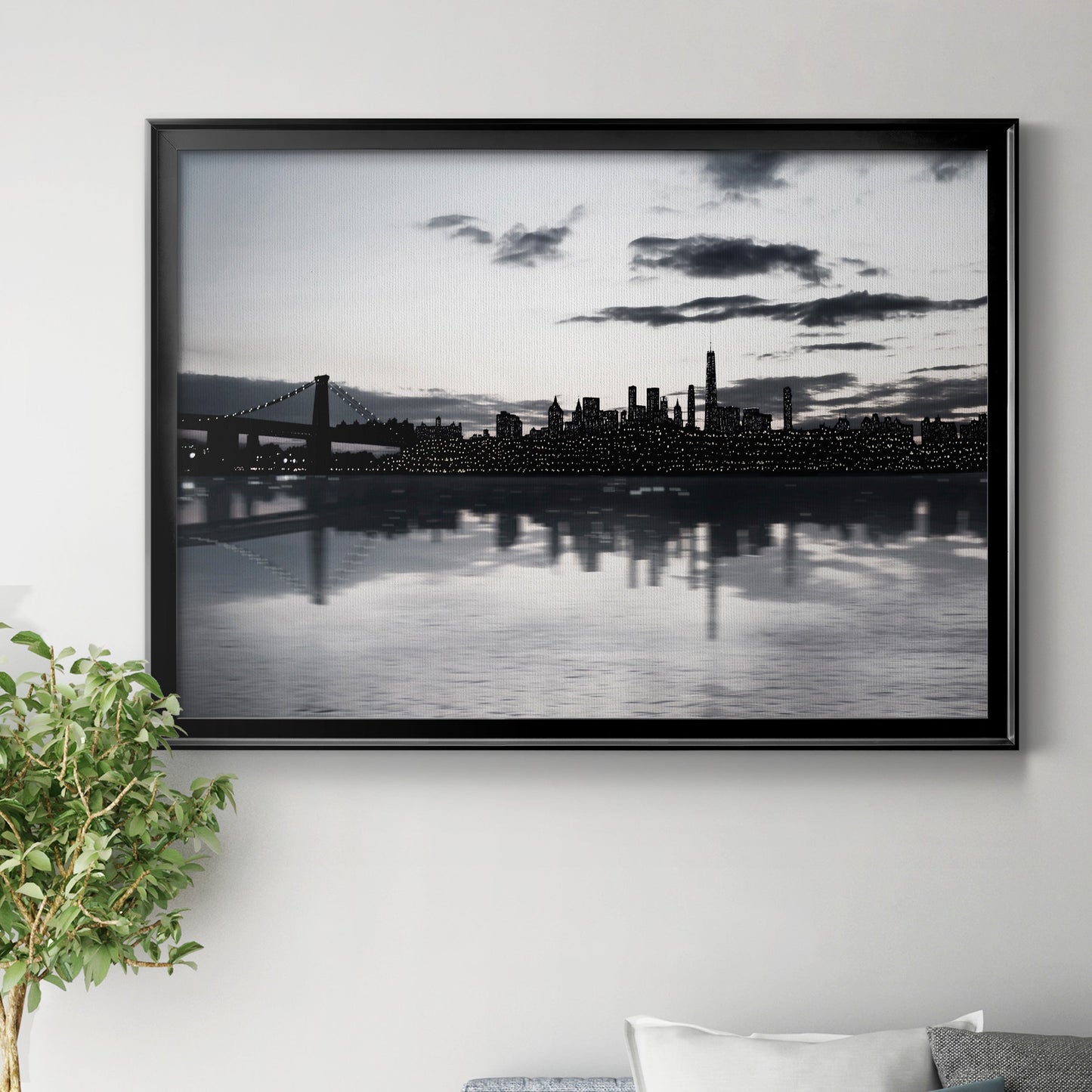 Shimmering Skyline Premium Classic Framed Canvas - Ready to Hang