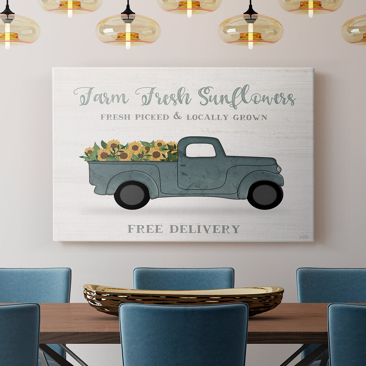 Farmers Market Truck - Canvas Art Print