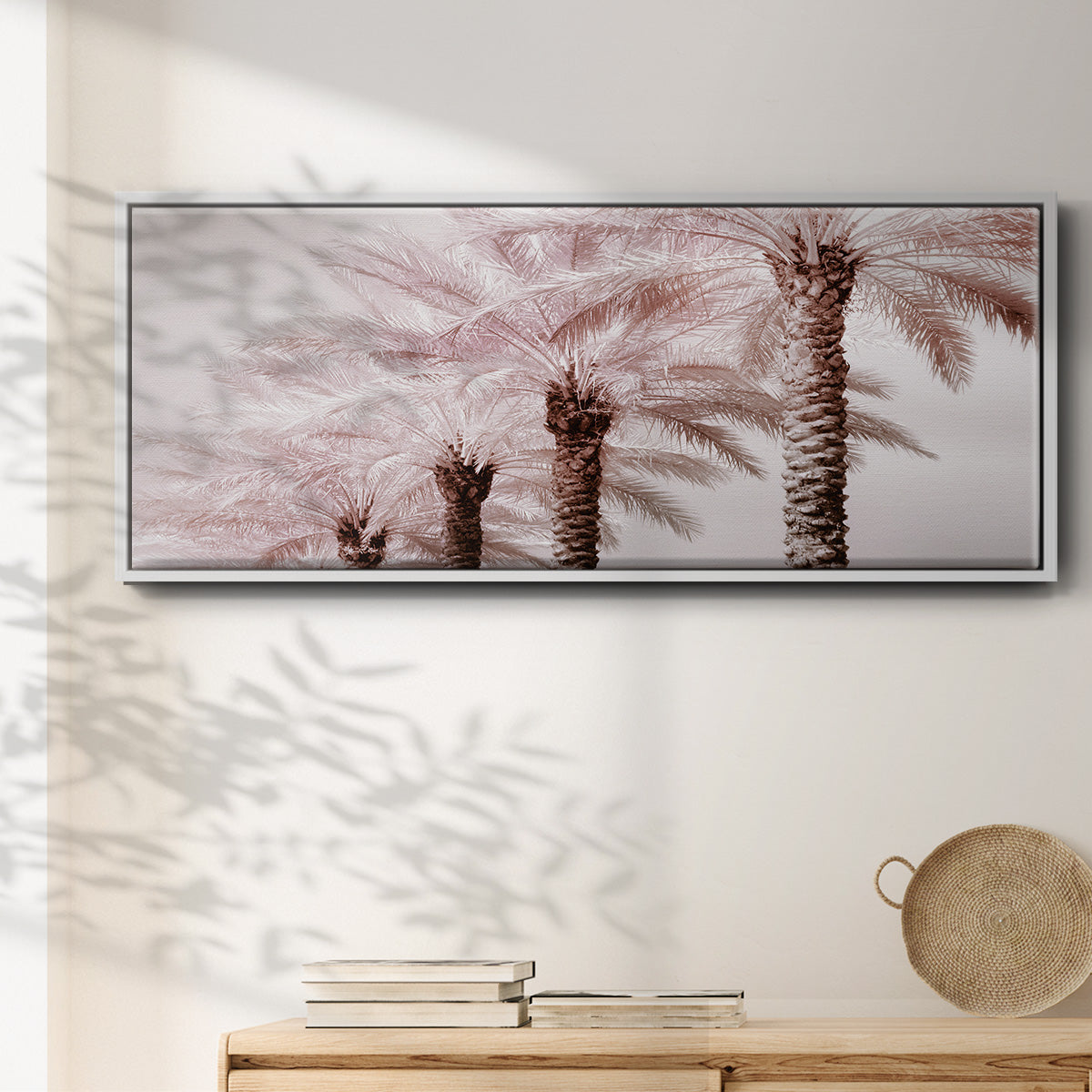 Stately Palms - Floater Framed Canvas Print