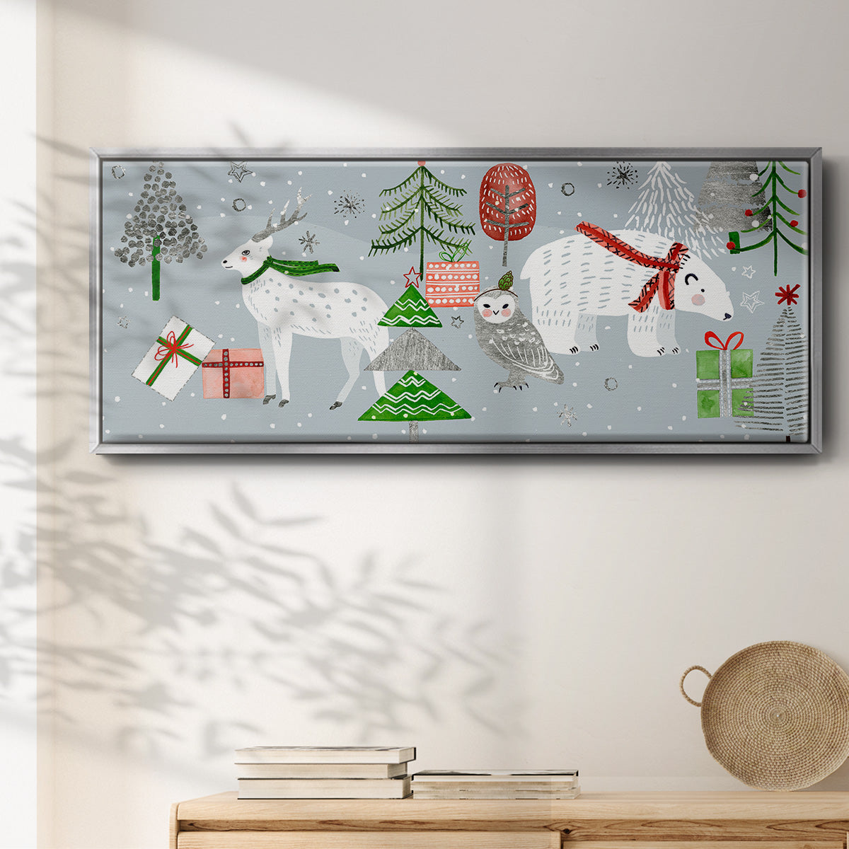 Stars & Snowflakes Collection D - Floater Framed Canvas Print