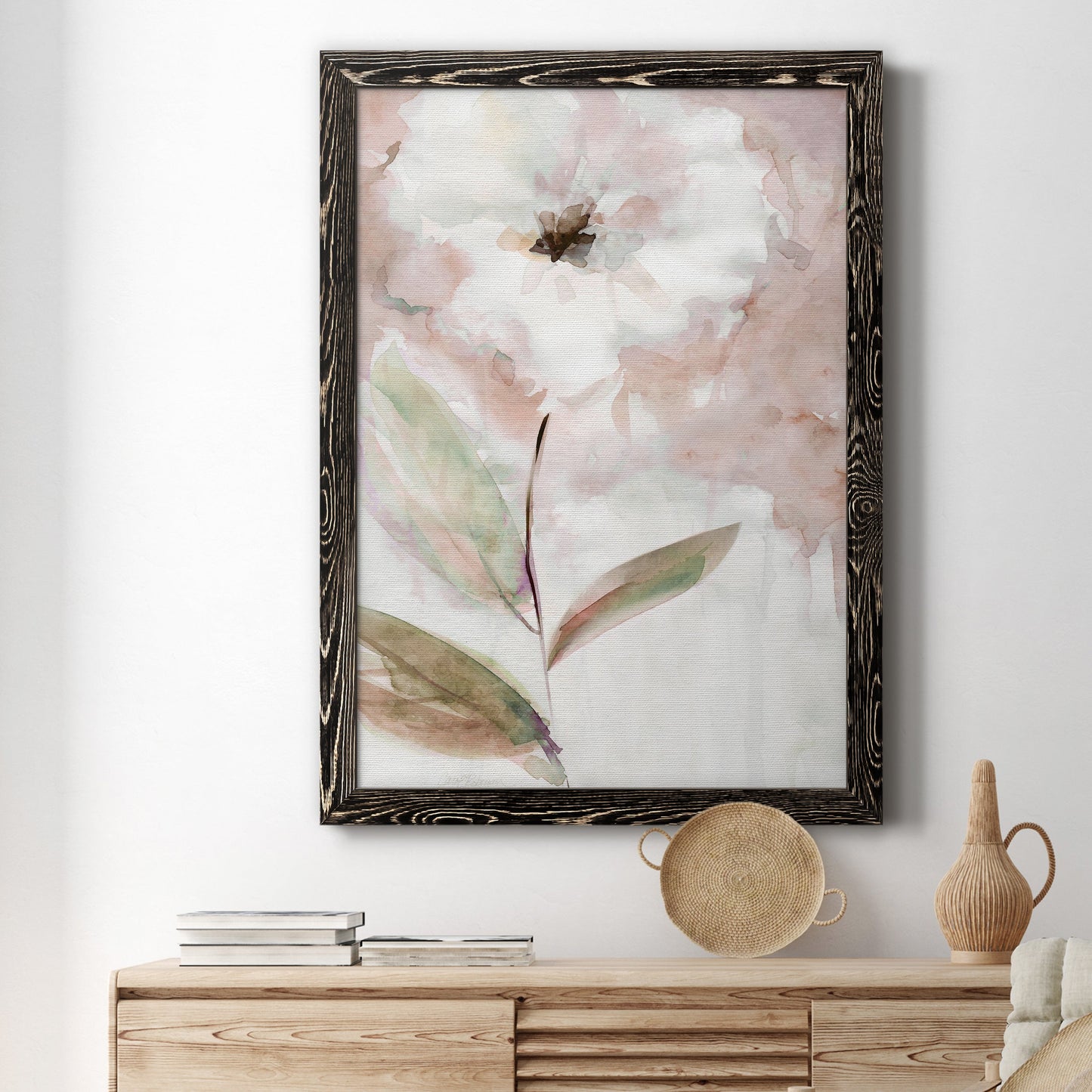 Summer Bloom I - Barnwood Framed Canvas Print