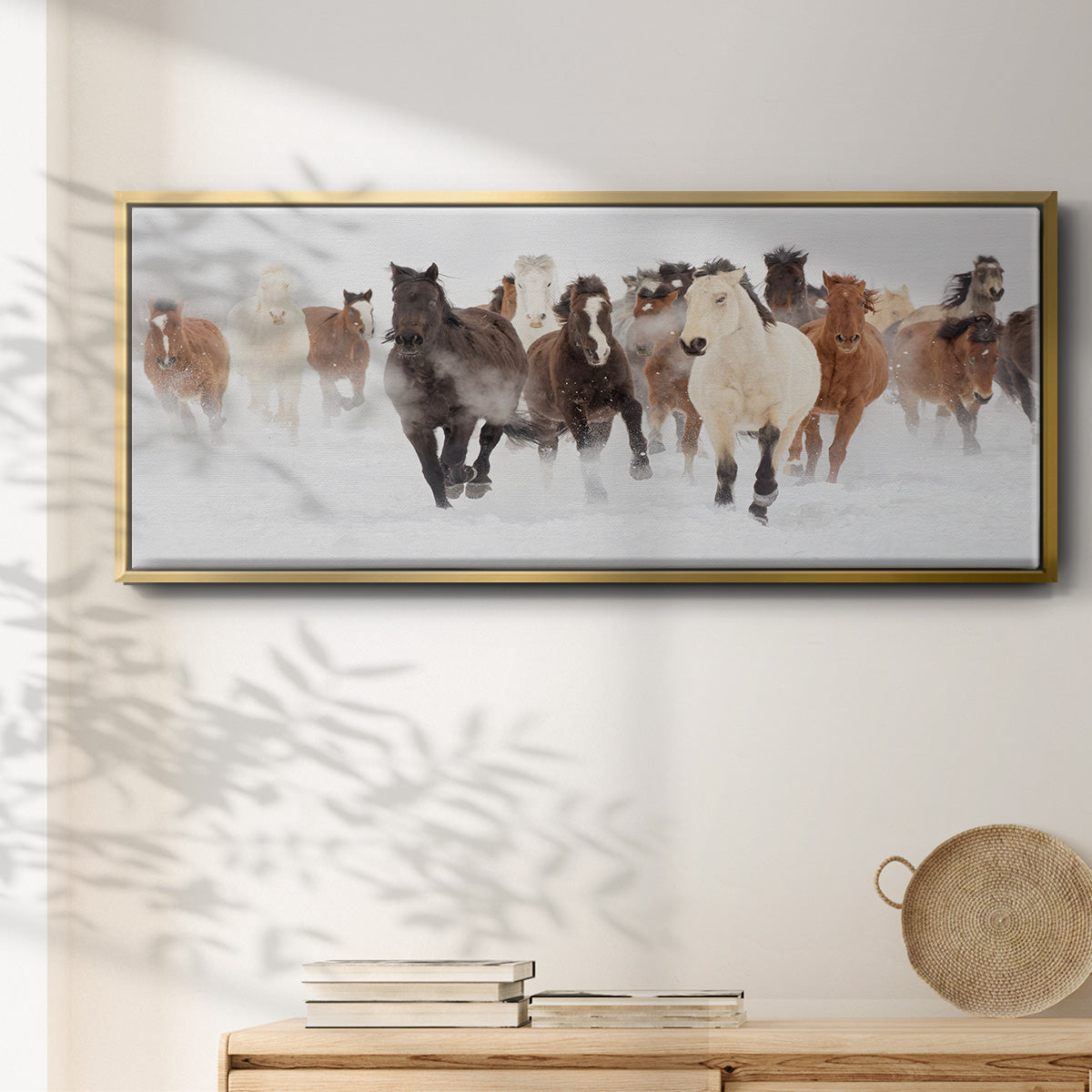 Pasture Run - Floater Framed Canvas Print