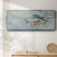 Blue Bird in Winter - Floater Framed Canvas Print