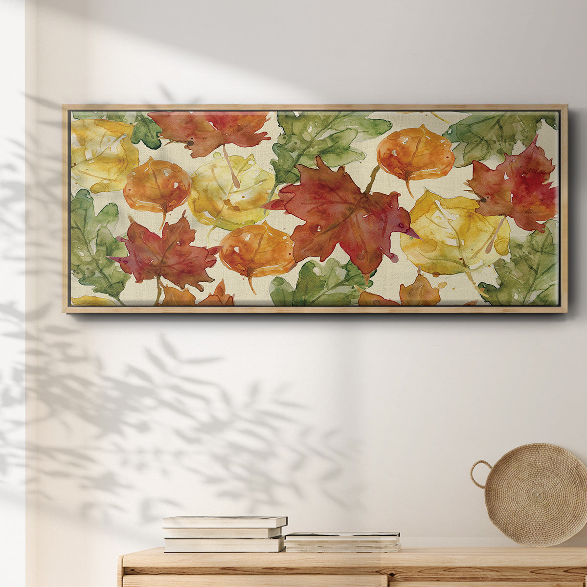 Autumn Leaves - Floater Framed Canvas Print