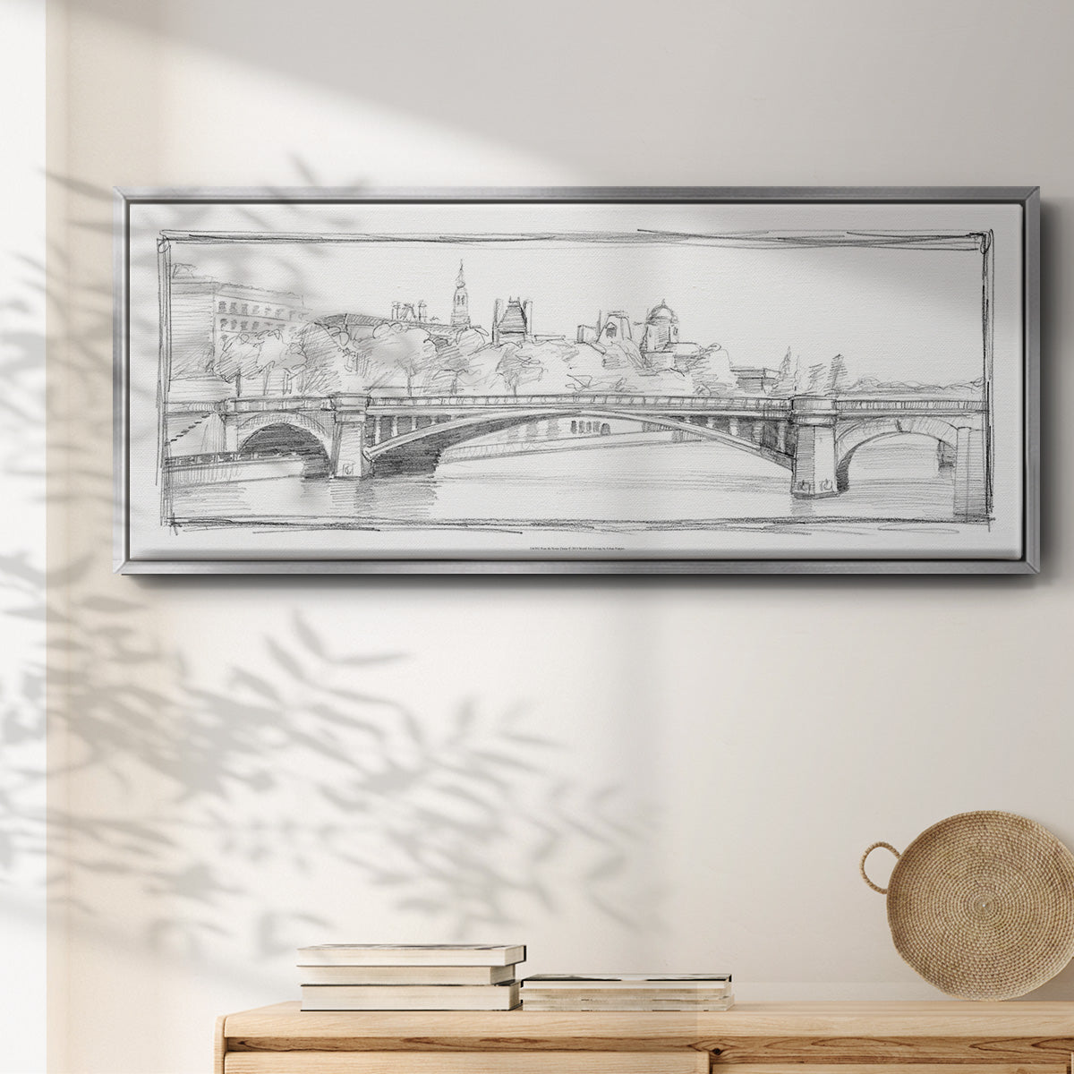 Pont de Notre Dame - Floater Framed Canvas Print