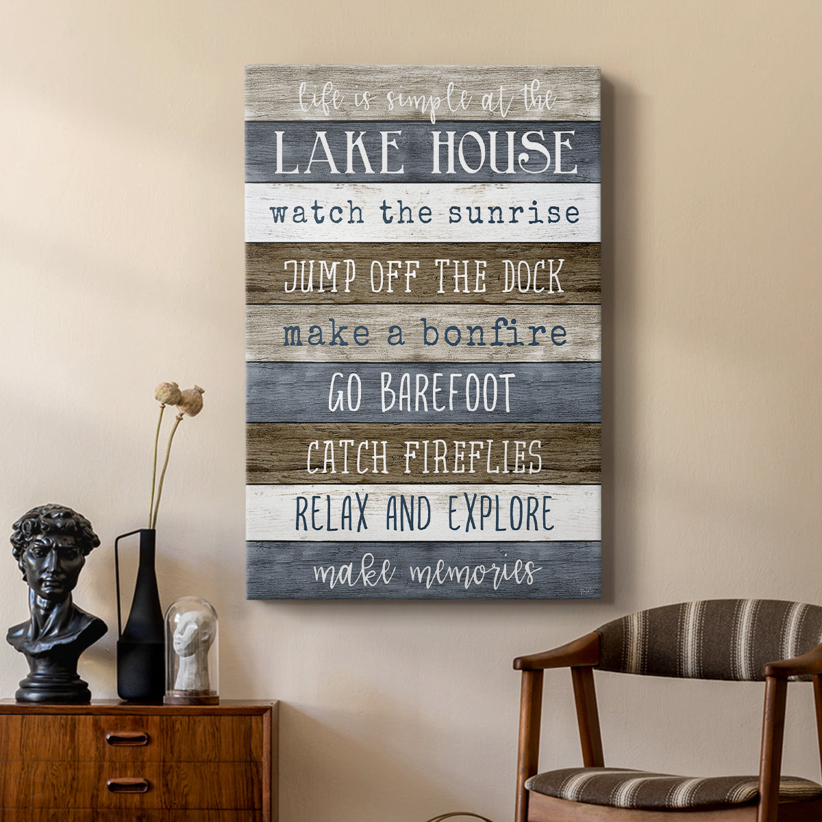 Simple Lake Rules - Canvas Art Print