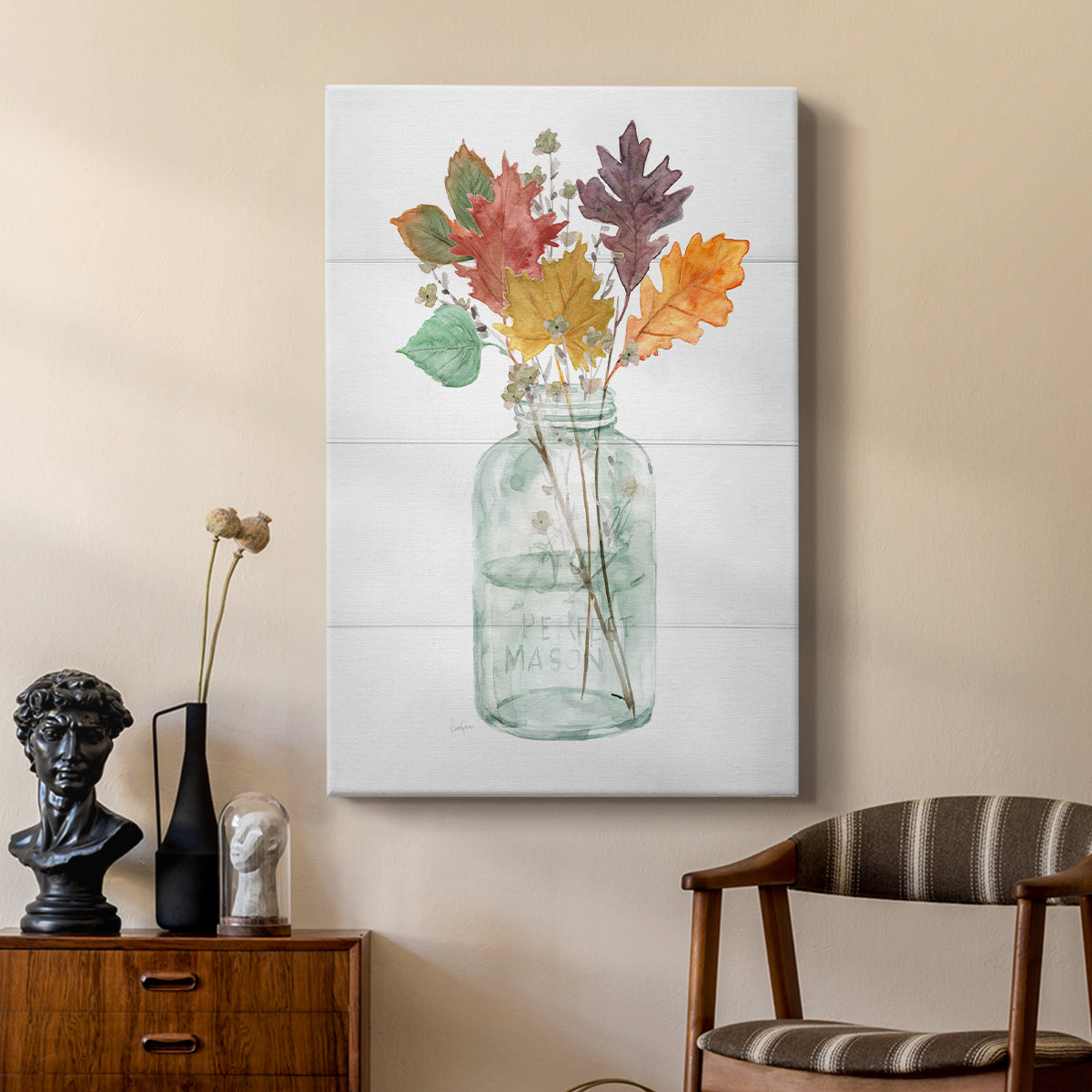 Harvest Home Leaves II - Canvas Art Print