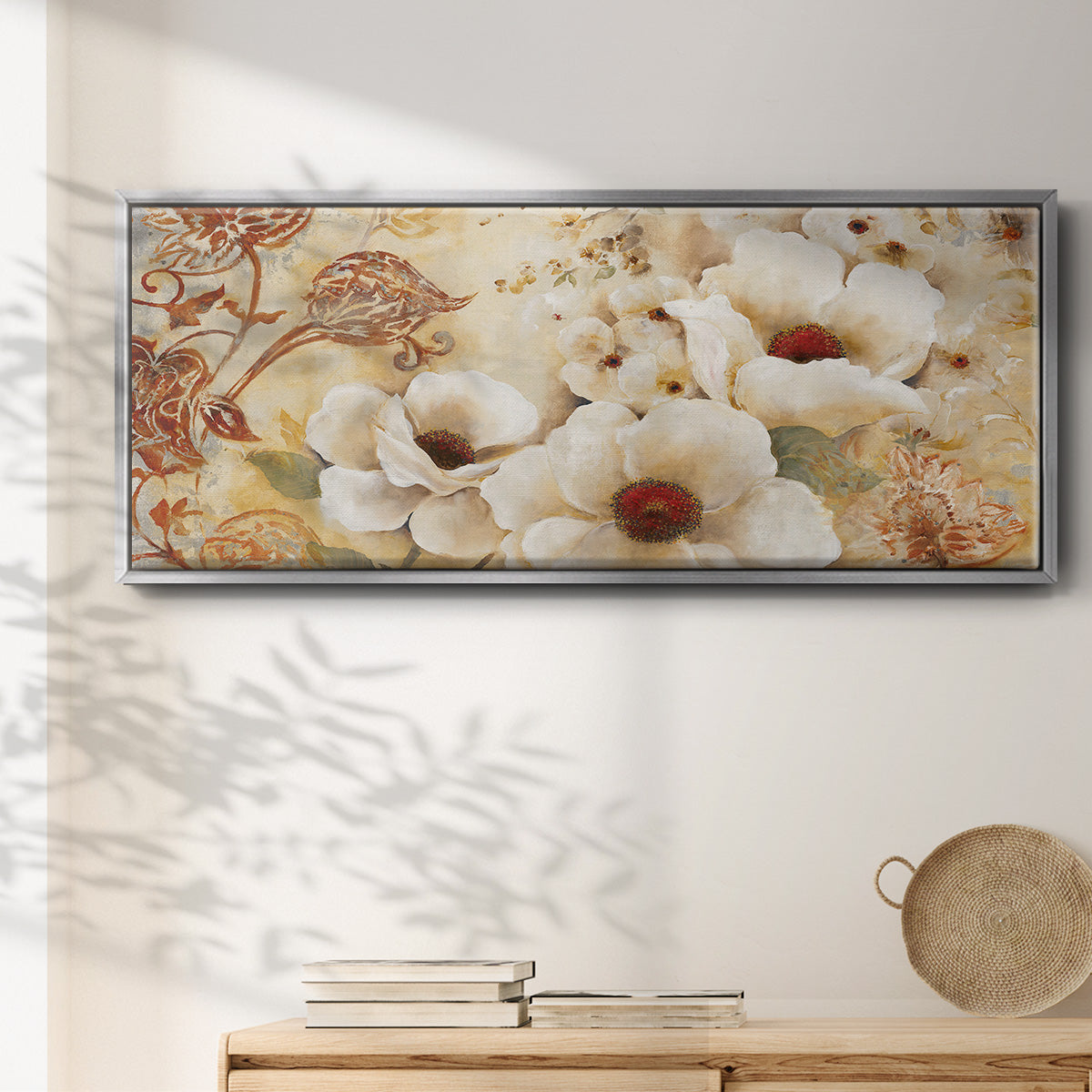 English Garden - Floater Framed Canvas Print