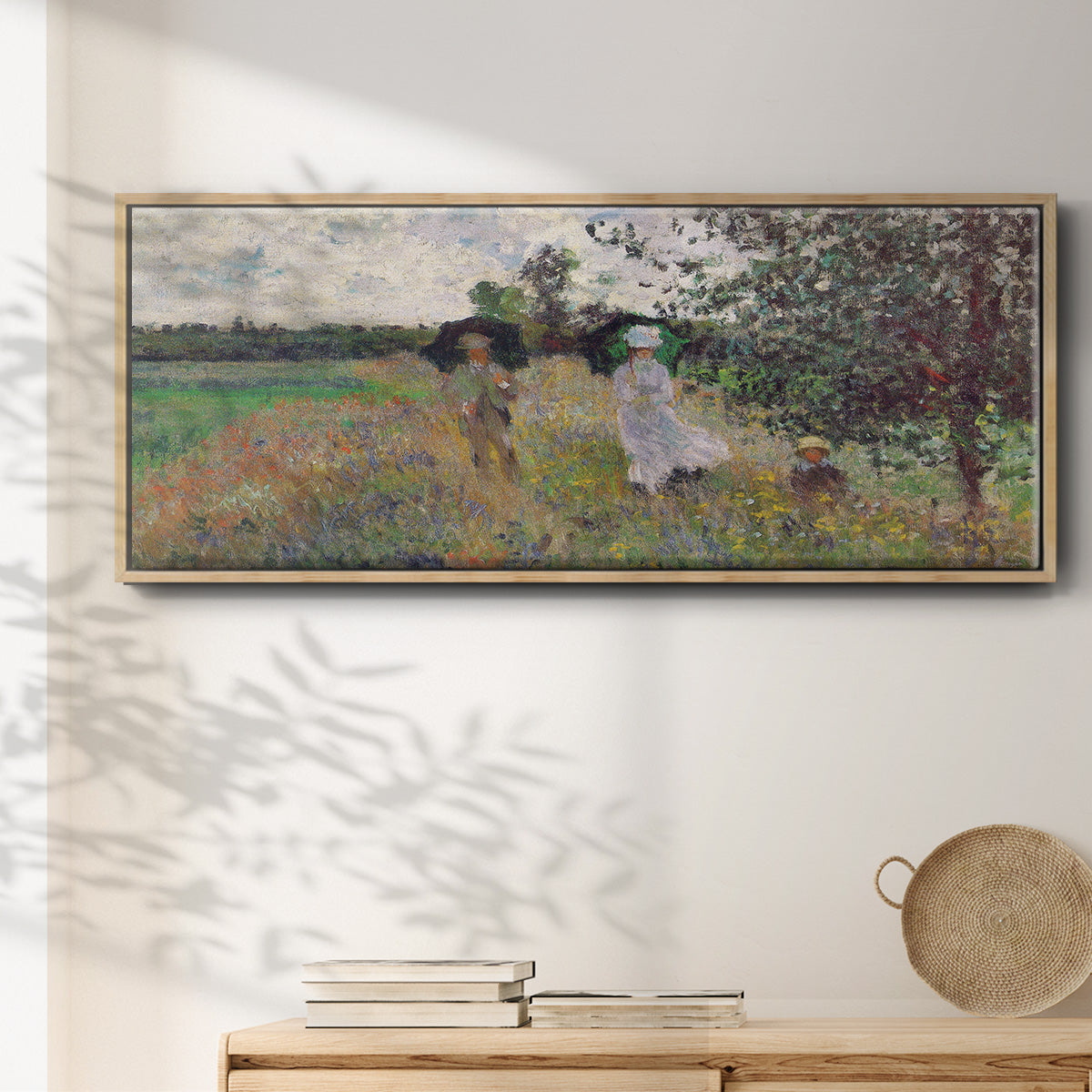 Promenade a Argenteuil, 1875 - Floater Framed Canvas Print