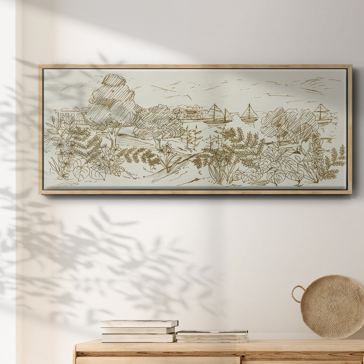 Autumn Landing I - Floater Framed Canvas Print