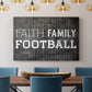 Faith Family Football - Canvas Art Print