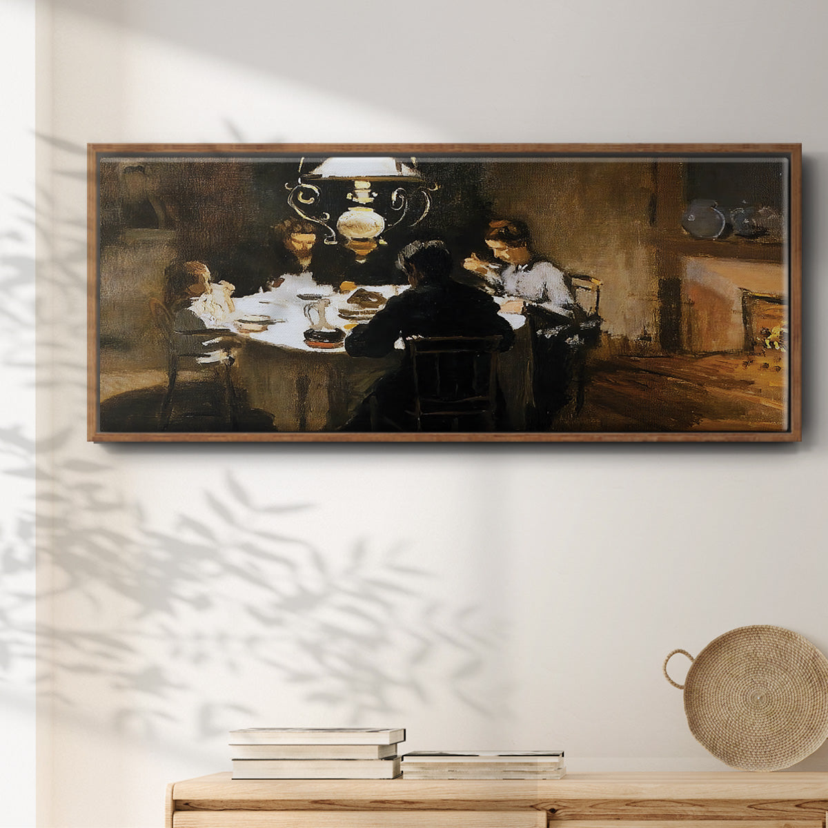 The Dinner, 1868 - Floater Framed Canvas Print