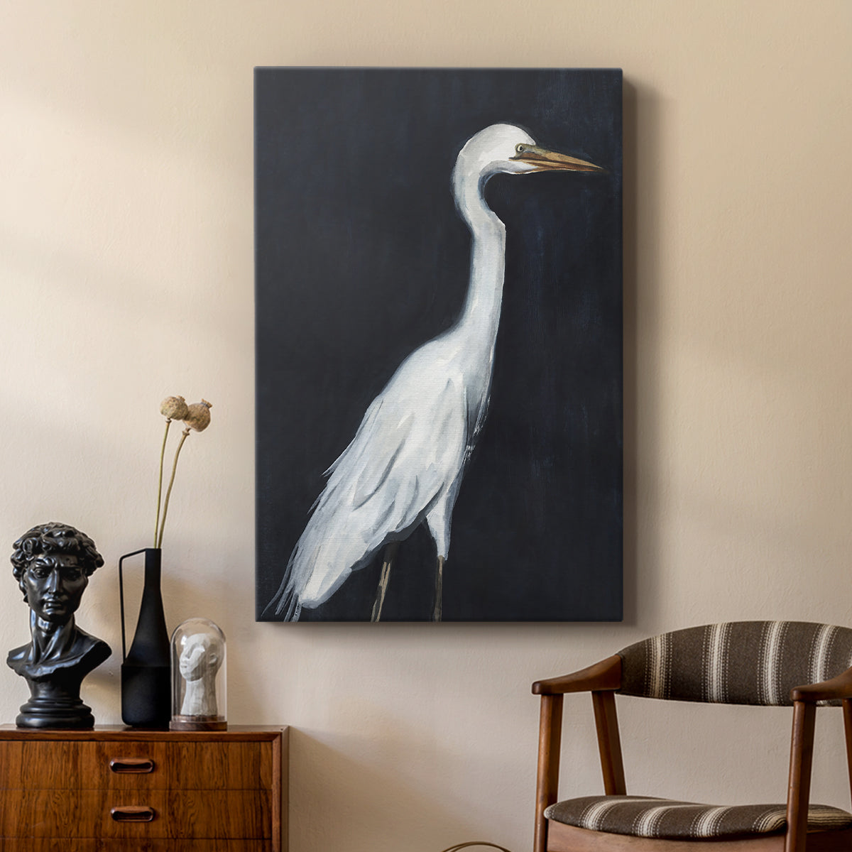 Calm Great Egret II - Canvas Art Print