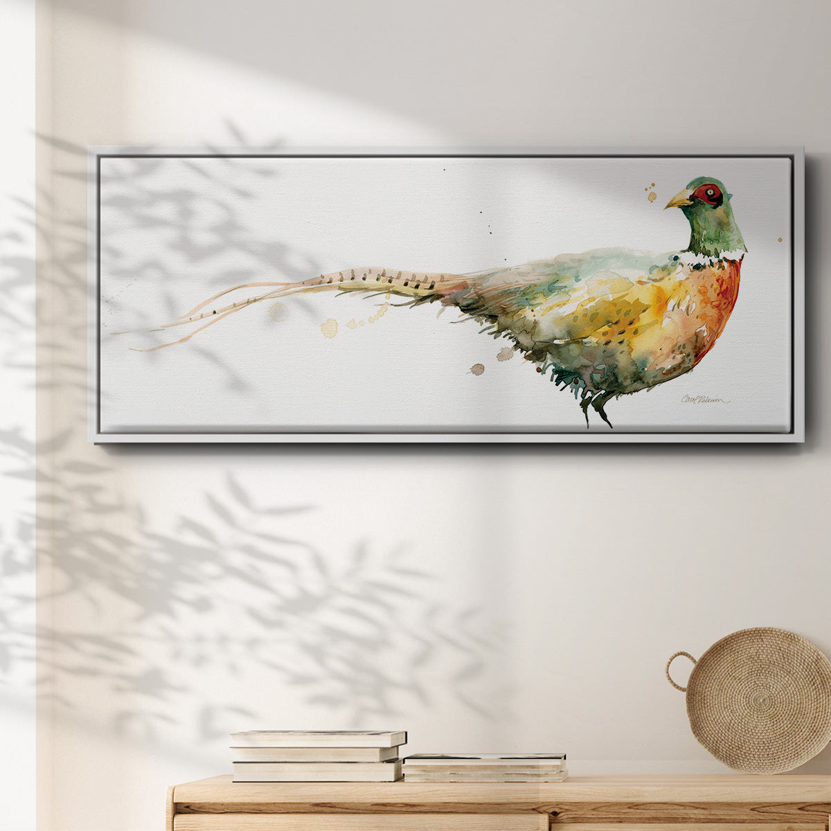 Harvest Pheasant - Floater Framed Canvas Print