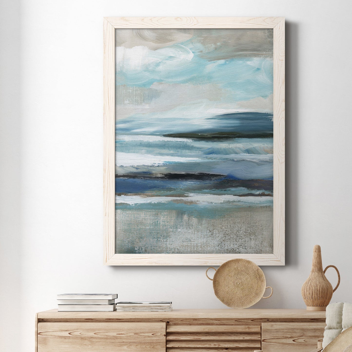 Distant Drama II - Barnwood Framed Canvas Print