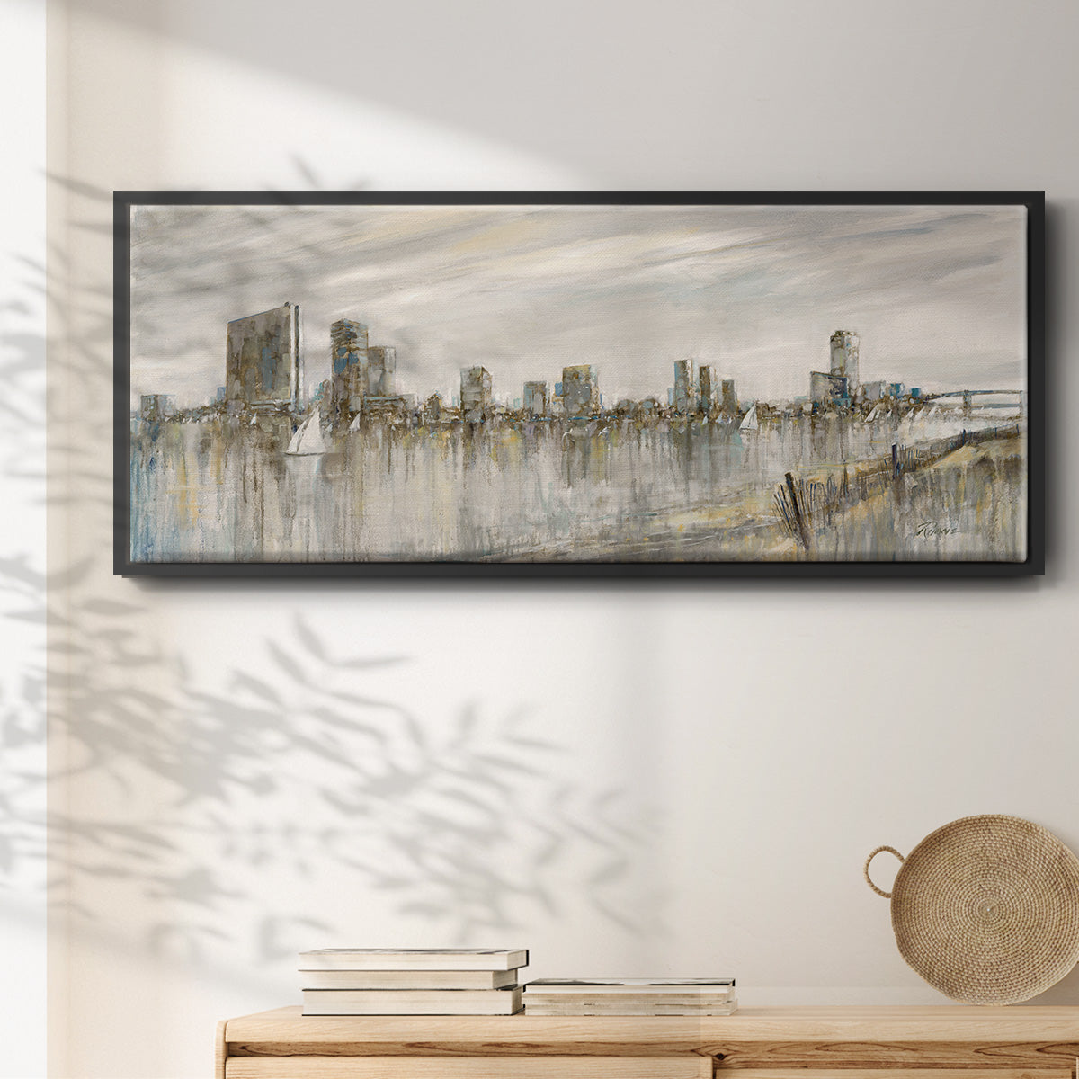 Skyline Sail - Floater Framed Canvas Print