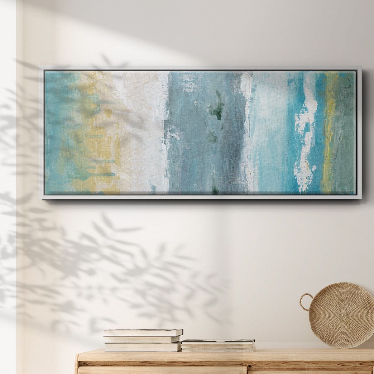 Beach Walk II - Floater Framed Canvas Print