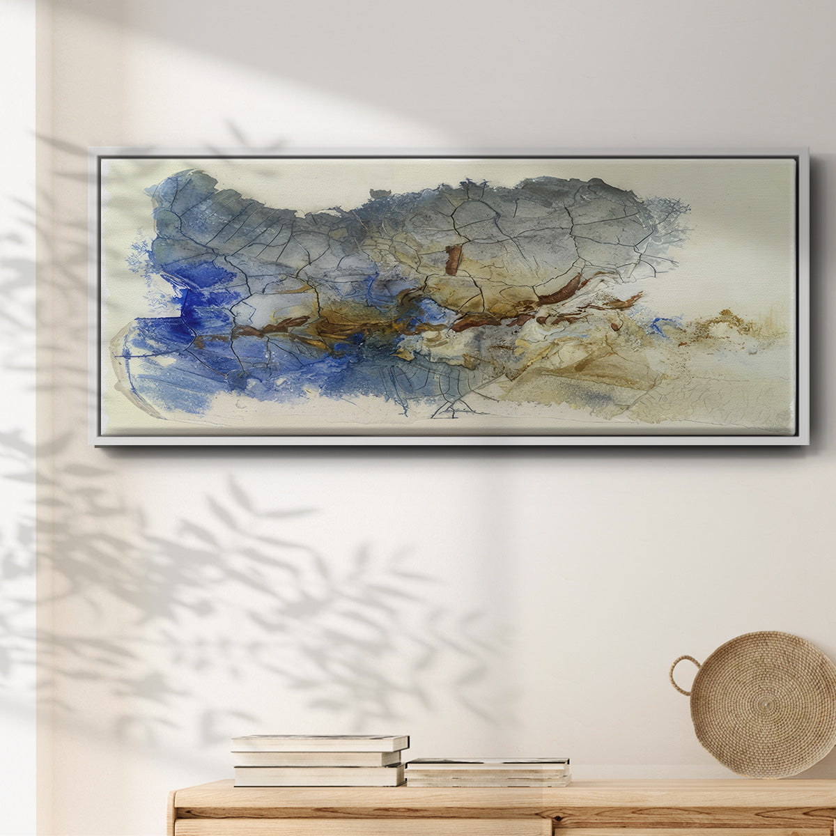 Golden Cleft I  - Floater Framed Canvas Print