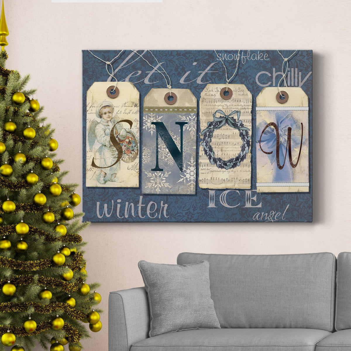 Snow Tags - Premium Gallery Wrapped Canvas  - Ready to Hang