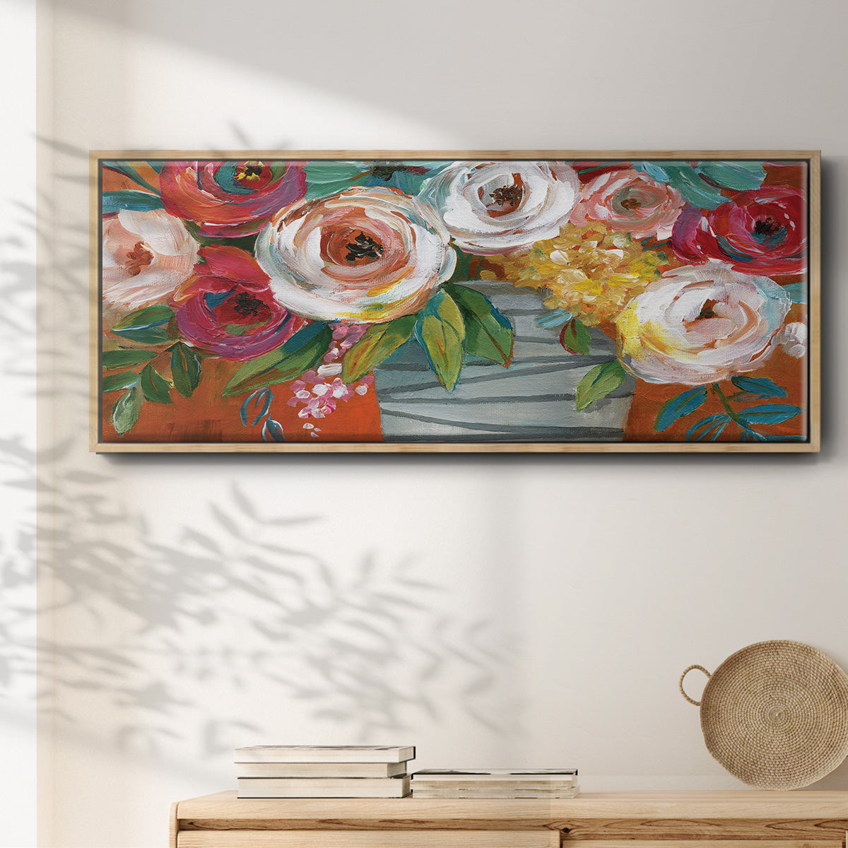 Color Burst I - Floater Framed Canvas Print