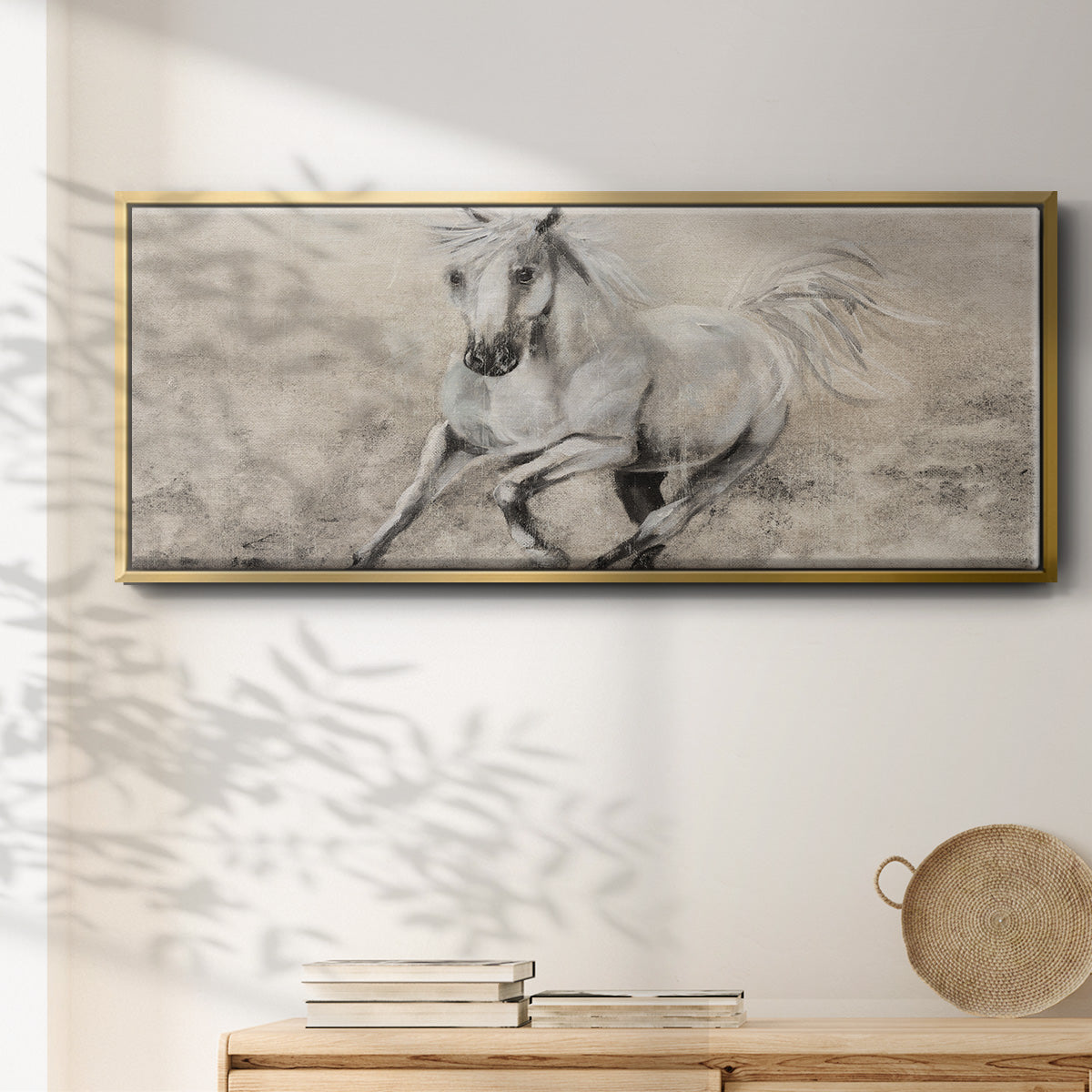 Majestic Stallion II - Floater Framed Canvas Print