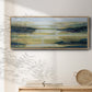 Lime Strata I - Floater Framed Canvas Print