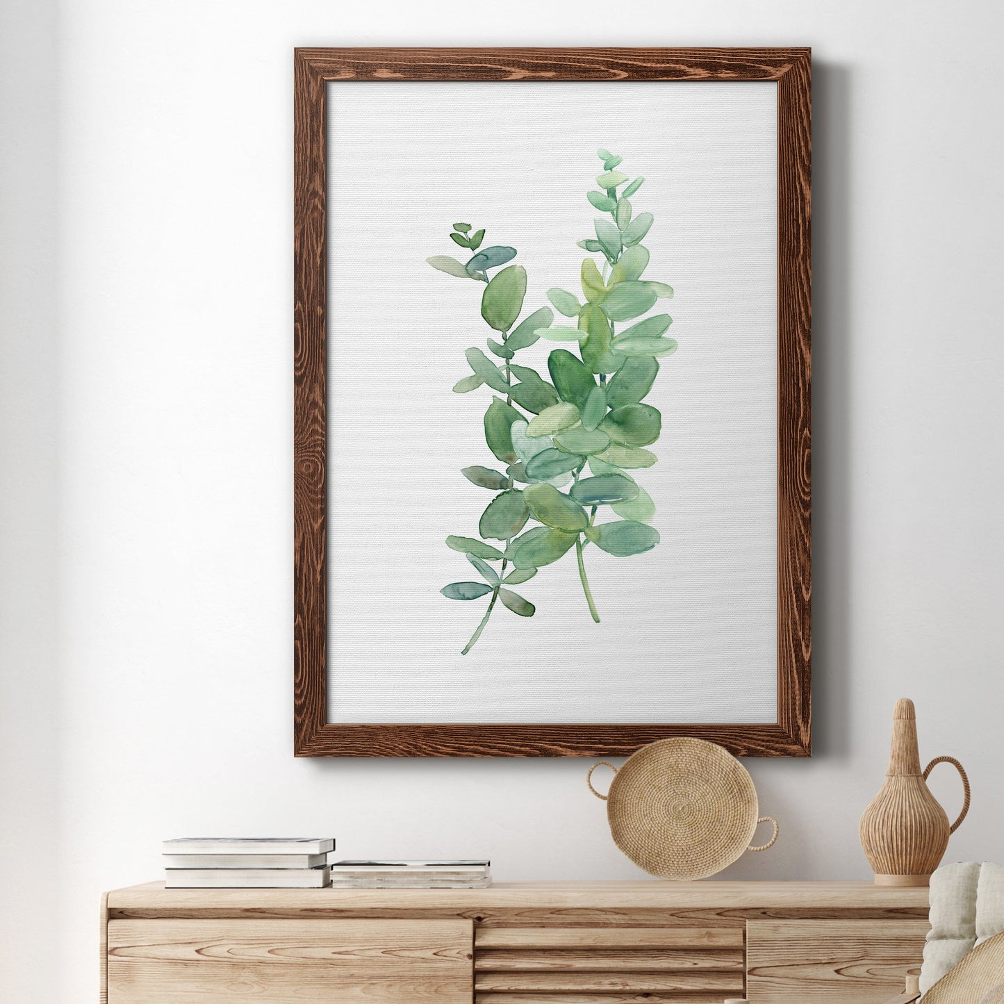 Eucalyptus I - Premium Canvas Framed in Barnwood - Ready to Hang