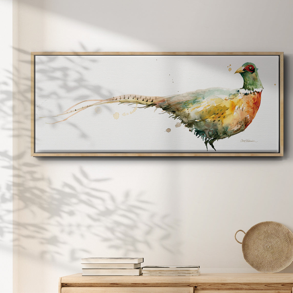 Harvest Pheasant - Floater Framed Canvas Print